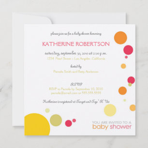Dots - Baby shower invites