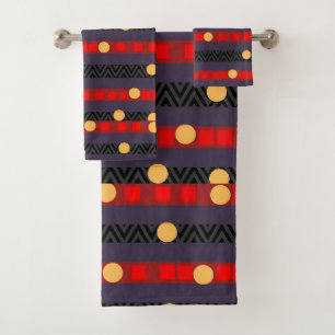 Dots Bands Chevron Bath Towel Set