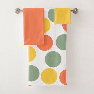 Dots bath towel set