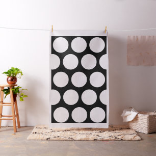 Dots Black and white Pattern Fabric
