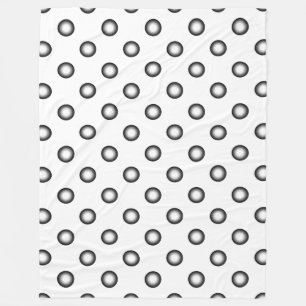 Dots black & white gradients + your backgr. & idea fleece blanket