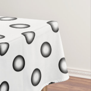 Dots black & white gradients + your backgr. & idea tablecloth