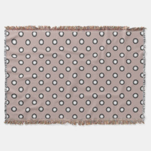 Dots black & white gradients + your backgr. & idea throw blanket