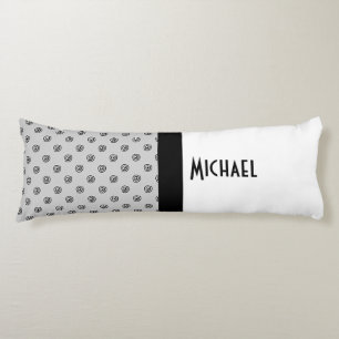 Dots black & white target mirror + your backgr. body cushion