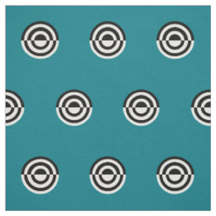 Dots black & white target mirror + your backgr. fabric