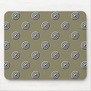Dots black & white target mirror + your backgr. mouse mat