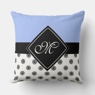 Dots black & white target + your backgr. & idea cushion