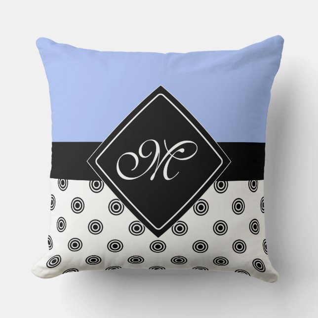 Dots black & white target + your backgr. & idea cushion (Front)