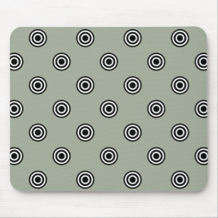 Dots black & white target + your backgr. & idea mouse mat