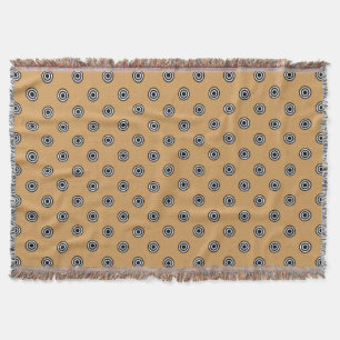 Dots black & white target + your backgr. & idea throw blanket
