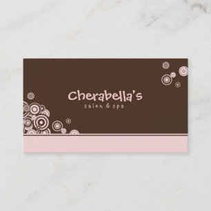 Dots Business Card Salon Spa Trendy Pink Cute