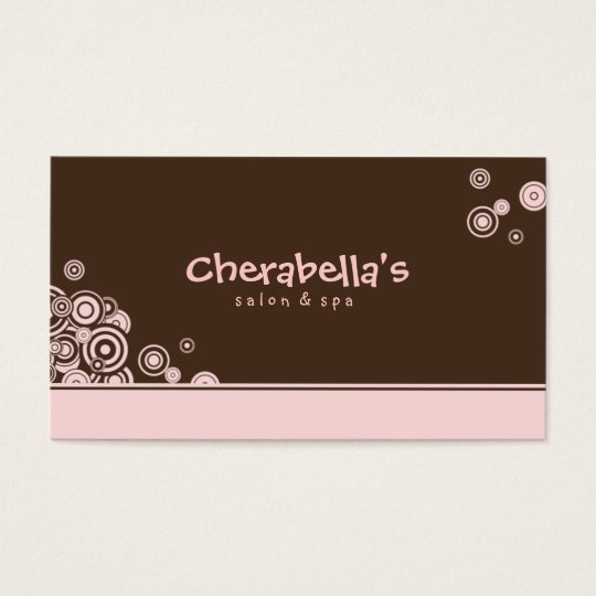 Dots Business Card Salon Spa Trendy Pink Cute