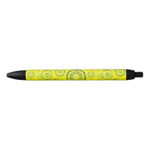 Dots Circle Power Flowers II + your backgr. & idea Black Ink Pen