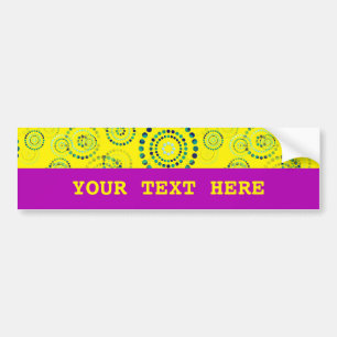 Dots Circle Power Flowers II + your backgr. & idea Bumper Sticker