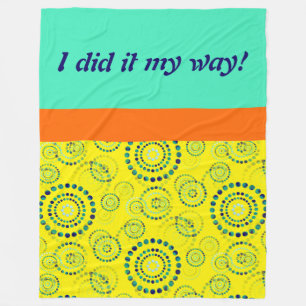 Dots Circle Power Flowers II + your backgr. & idea Fleece Blanket
