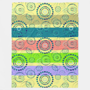 Dots Circle Power Flowers II + your backgr. & idea Fleece Blanket