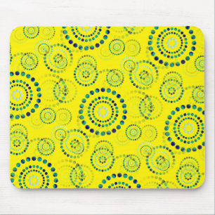 Dots Circle Power Flowers II + your backgr. & idea Mouse Mat