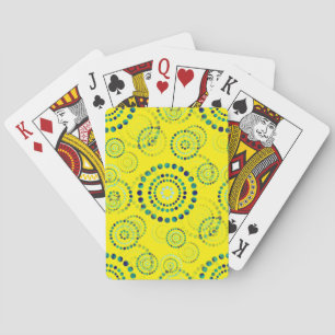 Dots Circle Power Flowers II + your backgr. & idea Playing Cards