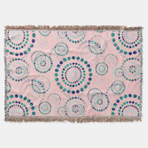 Dots Circle Power Flowers II + your backgr. & idea Throw Blanket