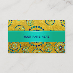 Dots Circle Power Flowers + your backgr. Business Card