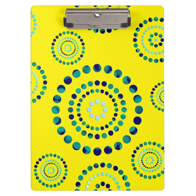 Dots Circle Power Flowers + your backgr. Clipboard (Front)