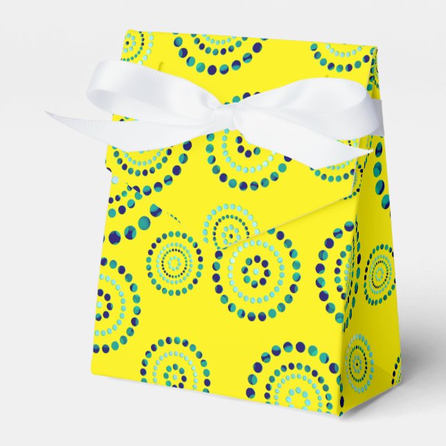 Dots Circle Power Flowers + your backgr. Favour Box (Front Side)