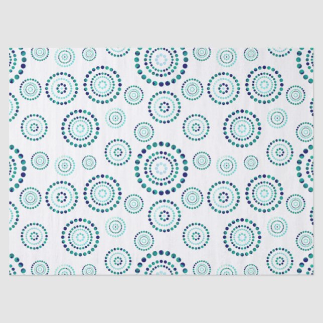 Dots Circle Power Flowers + your backgr. & ideas Tissue Paper (Front)