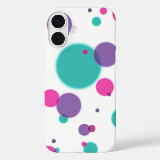 Dots Cute fun pattern Purple pink teal colours Case-Mate iPhone Case (Back)