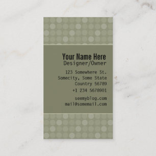 Dots, dots, dots business card