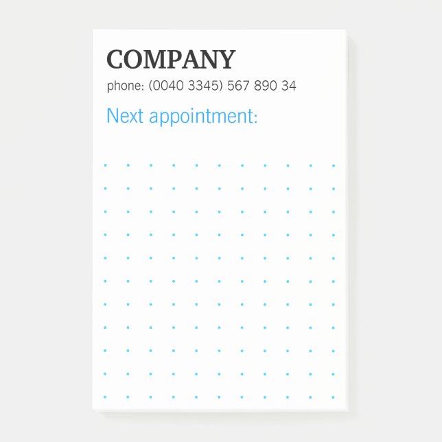 Dots Grid Graphical Modern Notes Post-it Klebezett (Front)