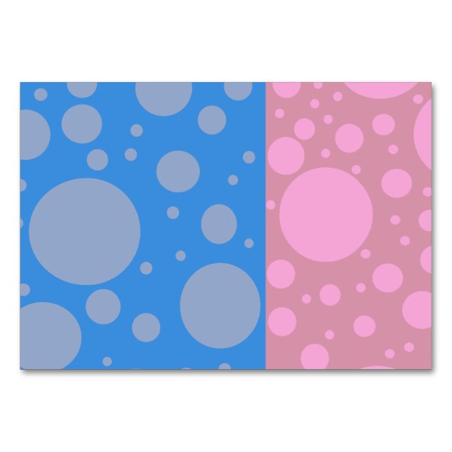 Dots Horizontal 8.9 cm x 12.7 cm Table Card Tablec (Front)