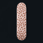 Dots in Peach and Brown Dalmatian Spots Skateboard<br><div class="desc">Animal Print Dots – peach and brown dalmatian spots.</div>
