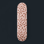 Dots in Peach and Brown Dalmatian Spots Skateboard<br><div class="desc">Animal Print Dots – peach and brown dalmatian spots.</div>