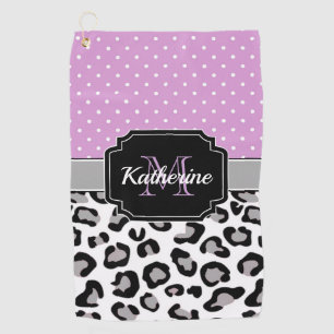 Dots & Leopard Print Golf Towel