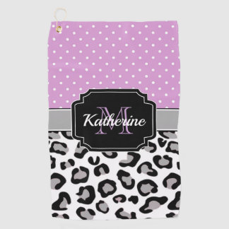 Dots & Leopard Print Golf Towel