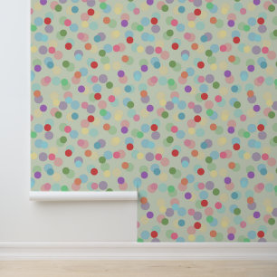 Dots Modern Colourful Pattern Green Wallpaper