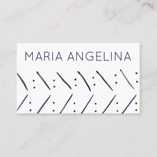 Dots n Dashes Geometric Modern Watercolor Pattern Business Card
