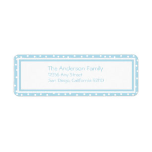 Dots n Dots Return Address Label (blue)
