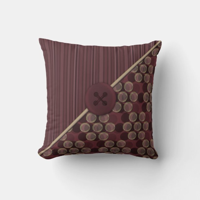 Dots No Com - Merlot Cushion (Front)