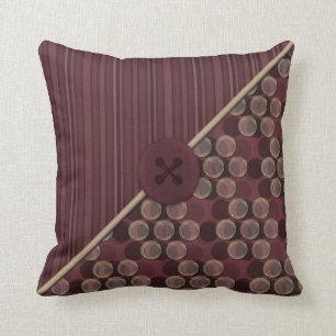 Dots No Com - Merlot Cushion