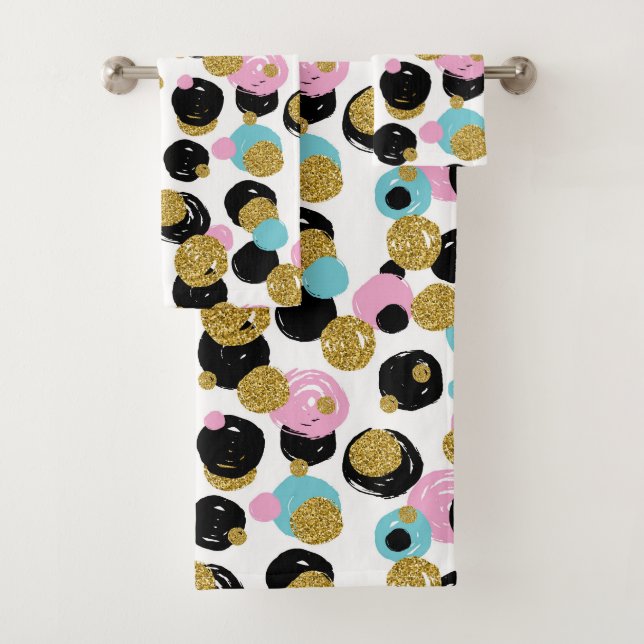 Dots Pattern 10 Bath Towel Set (Insitu)