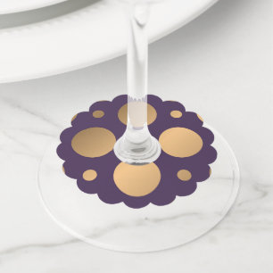 Dots Pattern 15 Wine Glass Tag