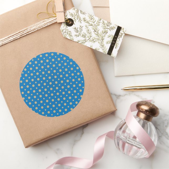 Dots Pattern 4 Classic Round Sticker (Gifting)