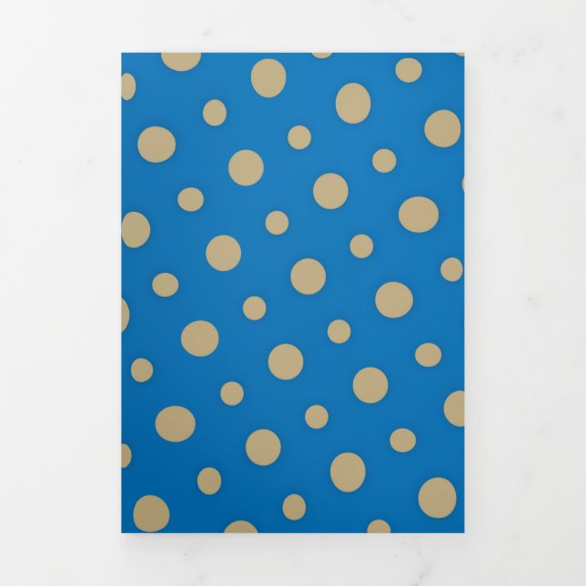 Dots Pattern 4 Tri-Fold Holiday Card (Cover)