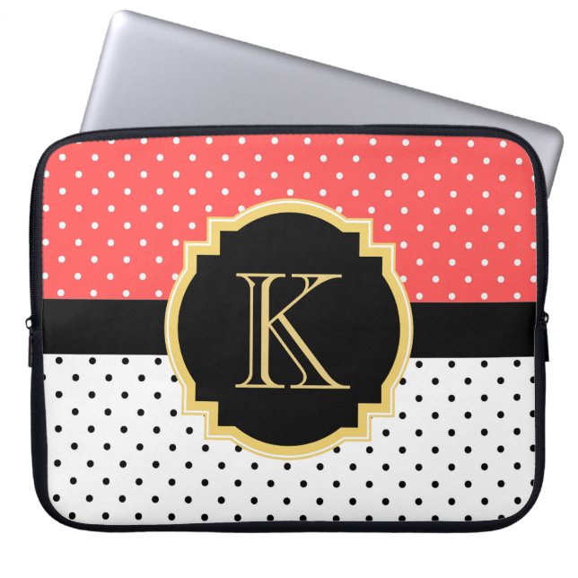 Dots Pattern Laptop Sleeve (Front)