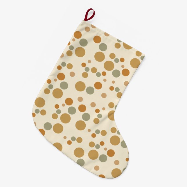 dots patterned large christmas stocking (Front (Hanging))