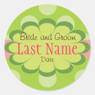 Dots Personalzied Wedding Stickers