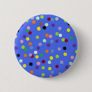dots,polka 6 cm round badge