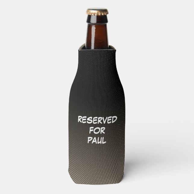 Dots | RESERVED Name | Personalised Bottle Cooler (Bottle Front)