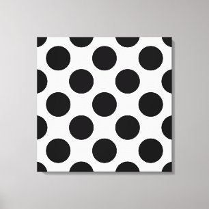 Dots seamless pattern black + your back canvas print